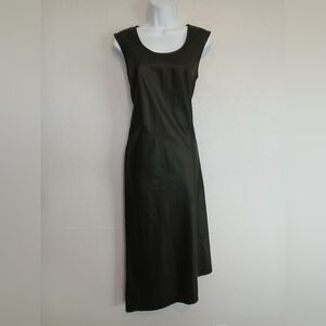 Barbara Bui Paris 100% Silk Asymmetrical Black Midi Maxi Dress